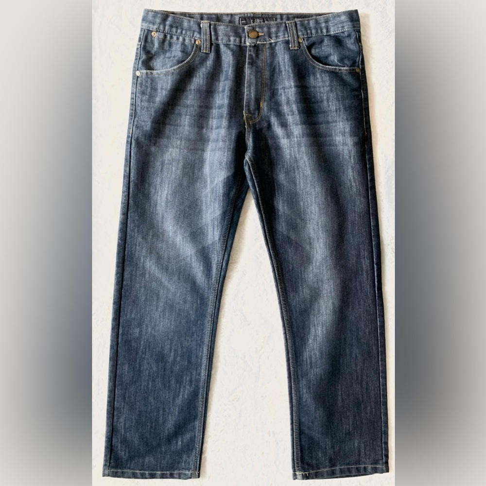 PD&C Slim Straight Blue Wash Jeans 34x30
